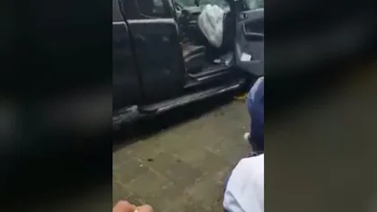 Zeci de maşini distruse de un şofer drogat. Întreg dezastrul a fost filmat de un român VIDEO