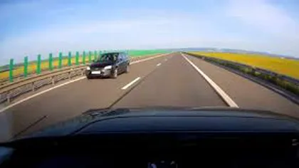 Şofer filmat pe contrasens pe autostrada A3. Poliţia, alertată prin 112 VIDEO