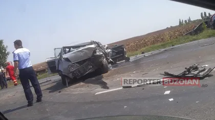 Accident cu patru maşini pe E85 în Buzău. Patru persoane sunt rănite