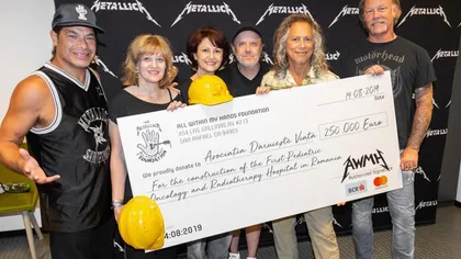 Trupa Metallica, donaţie de 250.000 de euro pentru spitalul oncologic pentru copii, construit de 
