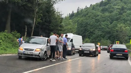 Accident în lanţ cu patru maşini pe Valea Prahovei