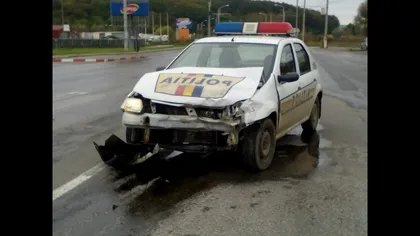 Accident cu maşina poliţiei pe Şoseaua Colentina. Totul s-a petrecut din cauza unui şofer neatent