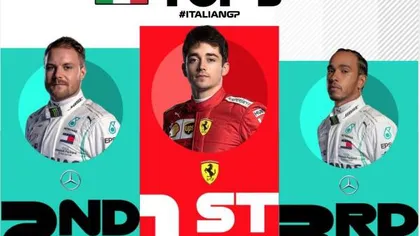 FORMULA 1 Charles Leclerc a câştigat Marele Premiu al Italiei. Ferrari, prima victorie la Monza după 9 ani VEZI CLASAMENTELE