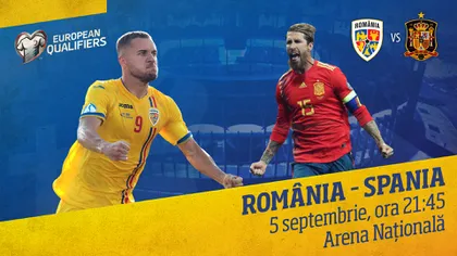 ROMANIA SPANIA. Ce post TV transmite în direct meciul ROMANIA - SPANIA