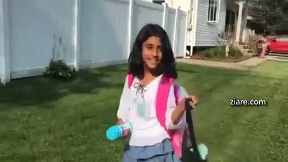 Sorina, fetiţa adoptată din Baia de Aramă, a început şcoala în SUA - VIDEO