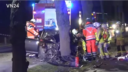 Familie de români, distrusă într-un accident în Germania