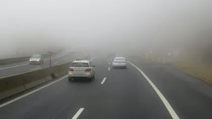 Cod galben de ceaţă şi burniţă, avertisment pentru şoferi de la ANM UPDATE