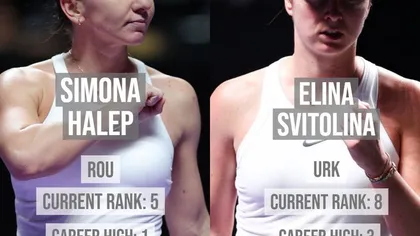 Simona Halep-Elina Svitolina 5-7, 3-6, la Turneul Campioanelor