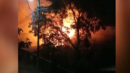 Incendiu lângă Bucureşti. Patru case s-au făcut scrum
