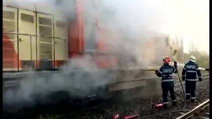 Locomotiva trenului internaţional cu destinaţia Viena a luat foc. Călătorii au fost evacuaţi