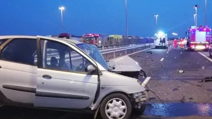 Accident cu 9 maşini la intrarea în Bucureşti