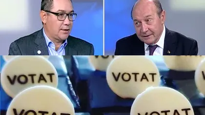 EXIT POLL Alegeri prezidenţiale 2019. Băsescu şi Ponta, în premieră în acelaşi platou TV. Spectacol jurnalistic la România TV