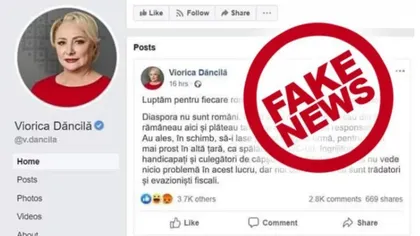 Dăncilă, mesaj după ce pagina de Facebook i-a fost clonată: Ruşine, Klaus Iohannis! Ne priviţi de sus, dar sunteţi jos şi sunteţi mic