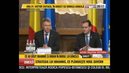 Klaus Iohannis a prezidat prima şedinţă a Guvernului Orban