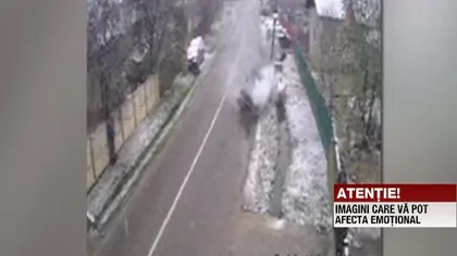 Accident în lanţ, surprins de camerele de supraveghere în Dâmboviţa