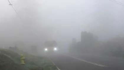 ANM a emis sâmbătă Coduri galbene de ceaţă densă în 18 judeţe