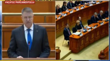 Klaus Iohannis în plenul Parlamentului: Nu am aflat adevărul despre ceea ce s-a întâmplat în timpul revoltei anticomuniste din 1989