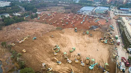China construieşte un spital în şase zile. Imagini incredibile de pe şantier VIDEO şi FOTO