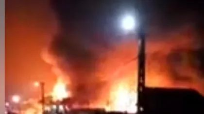 A fost trimis mesaj RO-Alert! Incendiu violent la o hală din Prahova