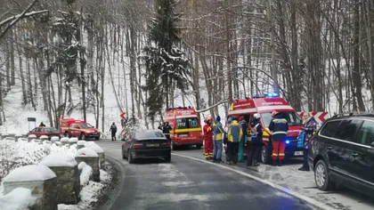 Vacanţă de coşmar, şapte copii au fost răniţi într-un accident, aproape de Poiana Braşov. Toţi au fost duşi la spital