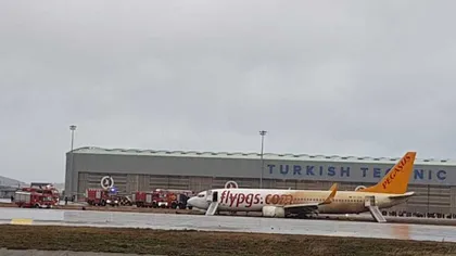 Panică la Istanbul, un avion de pasageri a ieşit de pe pistă, la aterizare. Aeroportul a fost temporar închis