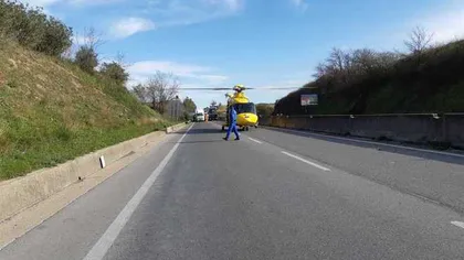 Disperarea unei românce pe o autostradă din Italia. 
