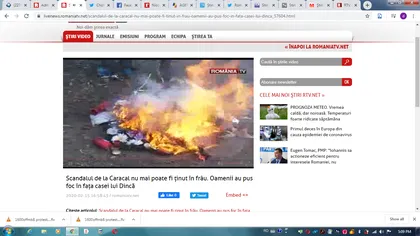 Scandalul de la Caracal nu mai poate fi ţinut în frâu. Oamenii au pus foc în faţa casei lui Dincă VIDEO