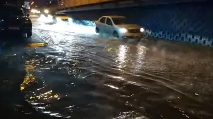 Alertă în Bucureşti. Pasajul Pipera, inundat intenţionat cu apă caldă