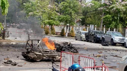 Atac cu masina capcana in Thailanda. 20 de persoane au fost ranite în urma exploziei FOTO