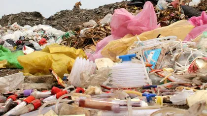Deşeuri periculoase colectate din spitalele din Bucureşti, abandonate pe câmp. O persoană a fost reţinută