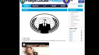 Site-ul Poliţiei Locale de Ploieşti, spart de hackeri! Mesaje vulgare pentru autorităţi pe prima pagină