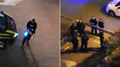 Bărbat ÎMPUŞCAT în Capitală după ce a înjunghiat cu FOARFECA un poliţist. Scandalagiul A MURIT la SPITAL