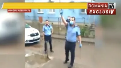 SCENE ŞOCANTE în Zăbrăuţi. Poliţiştii au făcut uz de SPRAY PARALIZANT. Unul dintre ei a scos pistolul VIDEO