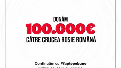 Sphera Franchise Group donează 100.000 de euro organizaţiei Crucea Roşie Română