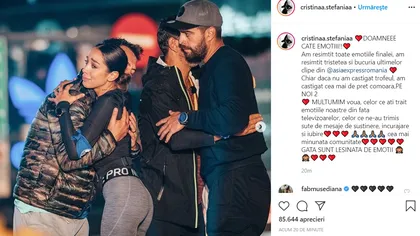 Ştefania, mesaj viral pe Instagram după ce a pierdut finala Asia Express 2020: 