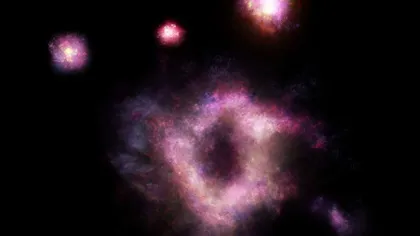O galaxie ''inel de foc'' străveche, descoperită cu ajutorul Telescopului Hubble VIDEO