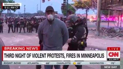 INCREDIBIL Reporterul CNN care transmitea din mijlocul protestelor din Minneapolis a fost arestat în direct VIDEO