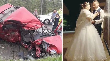 Accident grav în Argeş. Doi tineri, proaspăt căsătoriţi, au murit pe loc
