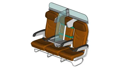 Cum vor arăta scaunele din avion. Acest design ajută la distanţarea socială la bord