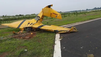 Avion prăbuşit, pasagerii au murit în urma impactului VIDEO