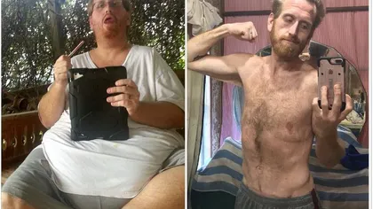 Transformare spectaculoasă! Un bărbat OBEZ a slăbit 350 de kilograme fără să meargă vreodată la sală FOTO