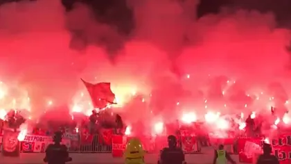 SPECTACOL fără distanţare cu 25.000 de oameni în tribune la derby-ul Serbiei, Partizan Belgrad vs Steaua Roşie VIDEO