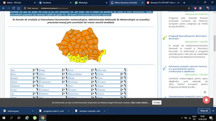 Alertă de COD PORTOCALIU. Ce zone sunt afectate