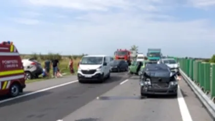 Accident cu cinci maşini pe Autostrada Soarelui. Patru persoane au fost rănite UPDATE