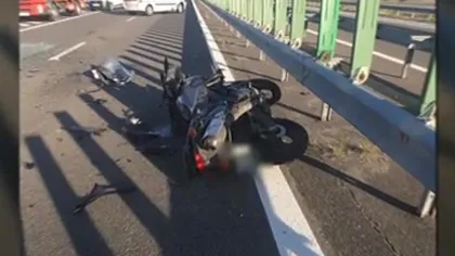 Accidente teribile pe Autostrada Soarelui. O femeie aflată pe motocicletă a MURIT. O gravidă, rănită într-un carambol cu 5 maşini
