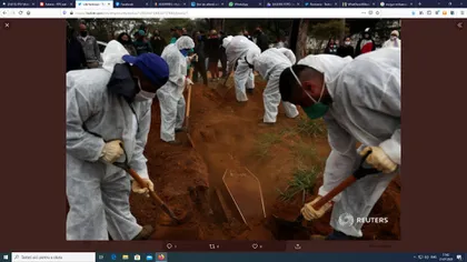 Morţii de Covid abia dacă mai încap în cel mai mare cimitir din America Latină. Imagini răvăşitoare din Vila Formosa FOTO