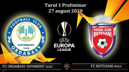 Ordabay - FC Botoşani: 1-2. Drumul spre Europe League trece prin Kazahstan