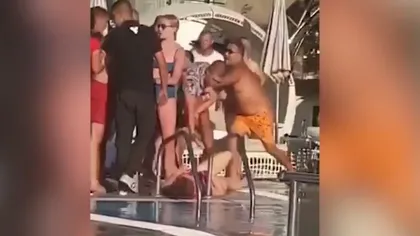 Bătaie cu pumni şi picioare între două femei la o piscină din Bucureşti VIDEO
