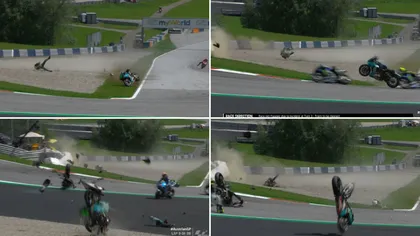 Accident înfiorător la MotoGP după o manevră imprudentă a unui motociclist. Valentino Rossi, la un pas de tragedie