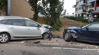 Accident spectaculos în Mamaia! Cinci maşini s-au ciocnit. Vinovatul este un tânăr de 20 de ani VIDEO